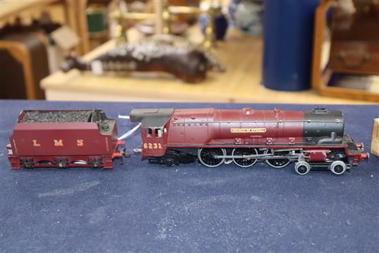 A Hornby Dublo EDL2 Duchess of Atholl locomotive and DR352 Tender D2, both boxed